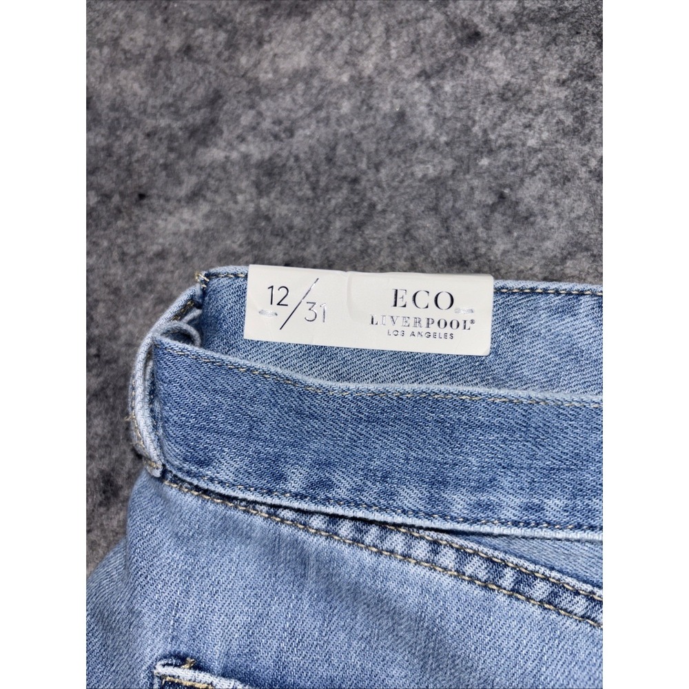 New Liverpool Belted Jeans Women's 31 Light Wash Stride Hi-Rise Wide Leg - Picture 11 of 15